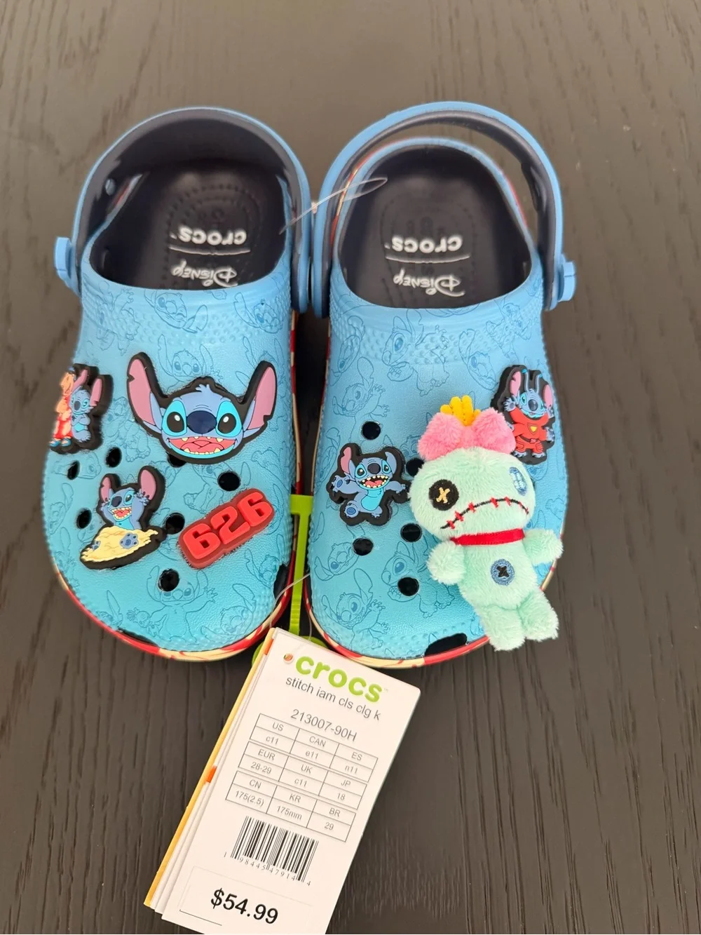 CROCS Kids Light Blue Lilo & Stitch Character Clogs with Jibbitz